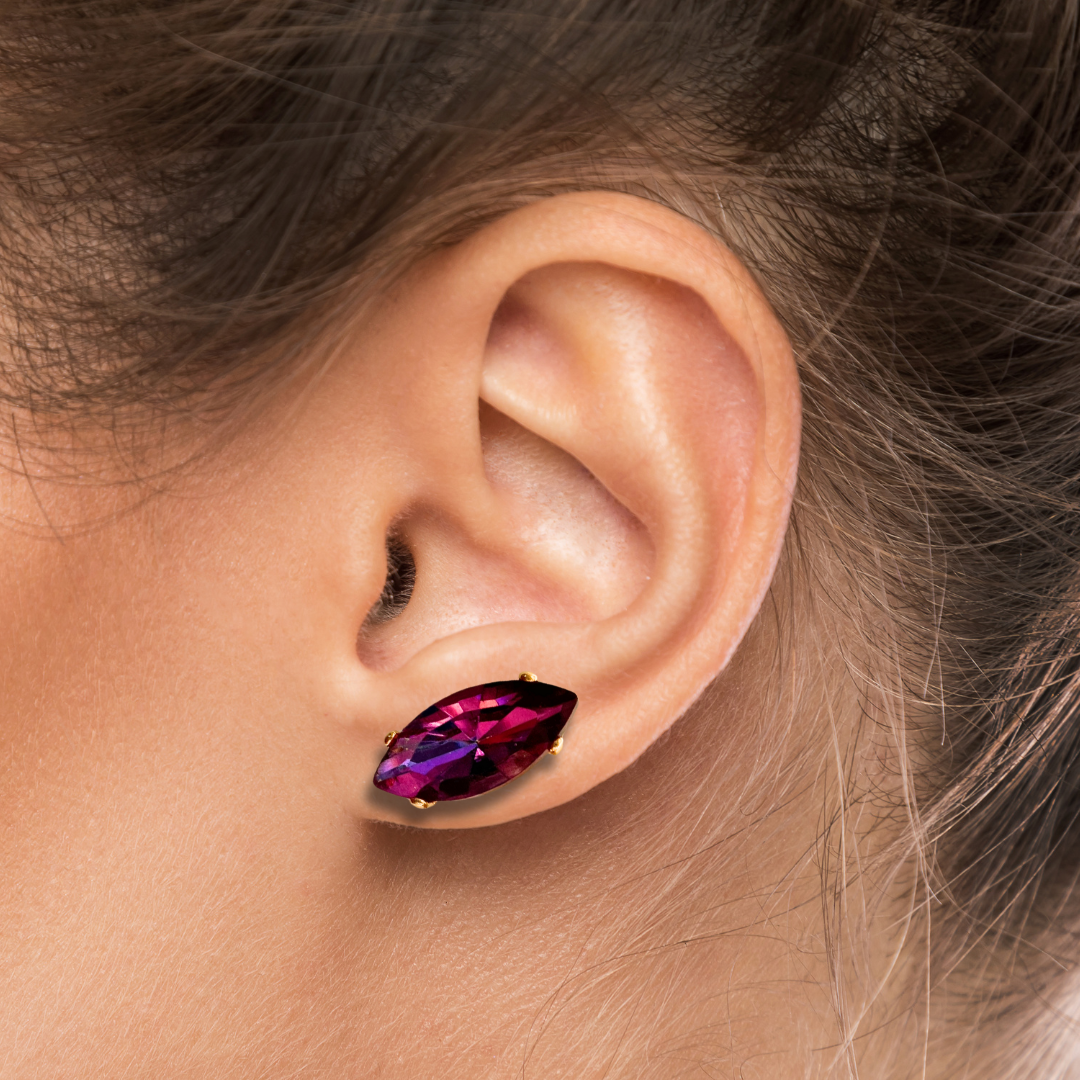 NAVETTE STUD EARRINGS | MALIBU