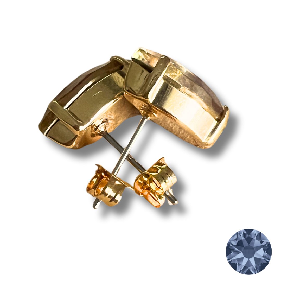 NAVETTE STUD EARRINGS | MIDNIGHT