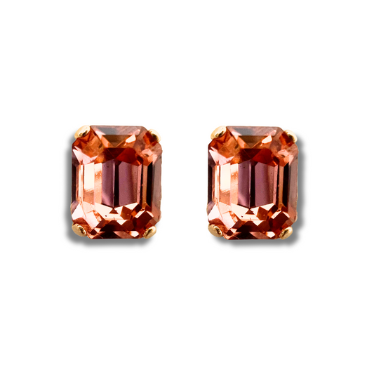OCTAGON STUD EARRINGS | PEACHY