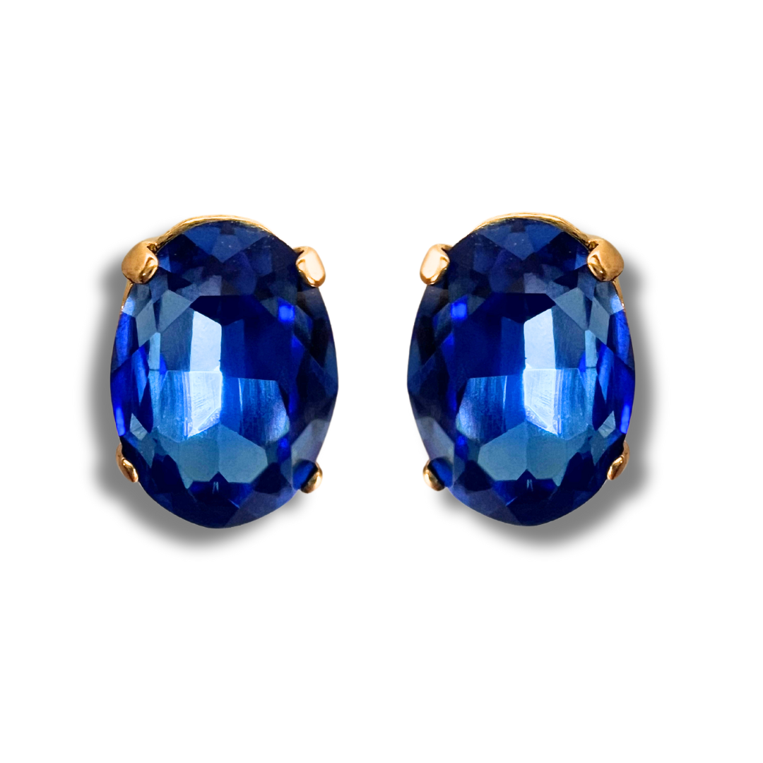 OVAL STUD EARRINGS | ELECTRIC