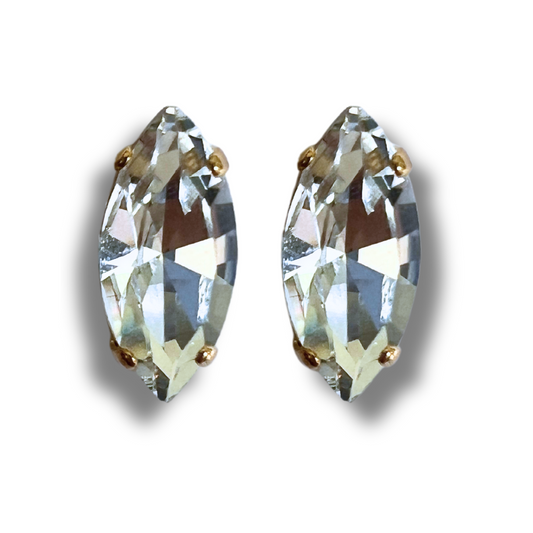 NAVETTE STUD EARRINGS | CRYSTAL
