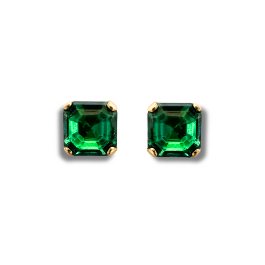 IMPERIAL STUD EARRINGS | EMERALD