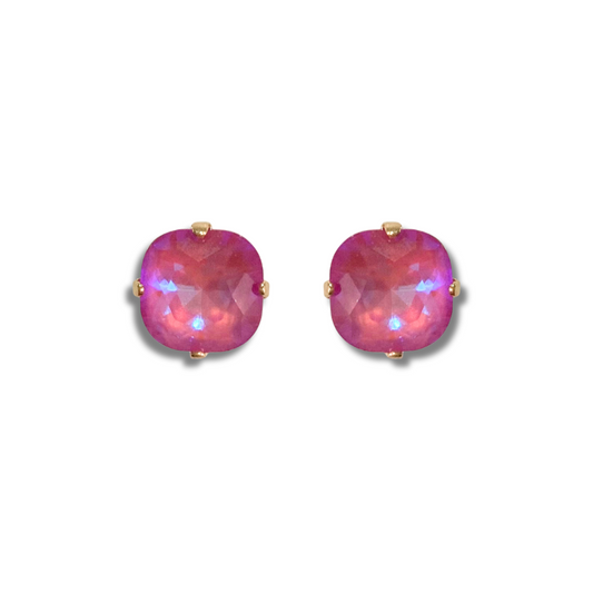 SQUARE STUD EARRINGS | PEONY