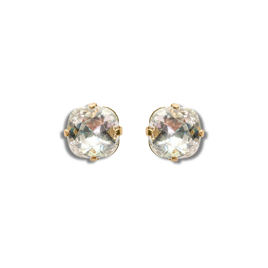 SQUARE STUD EARRINGS | CRYSTAL