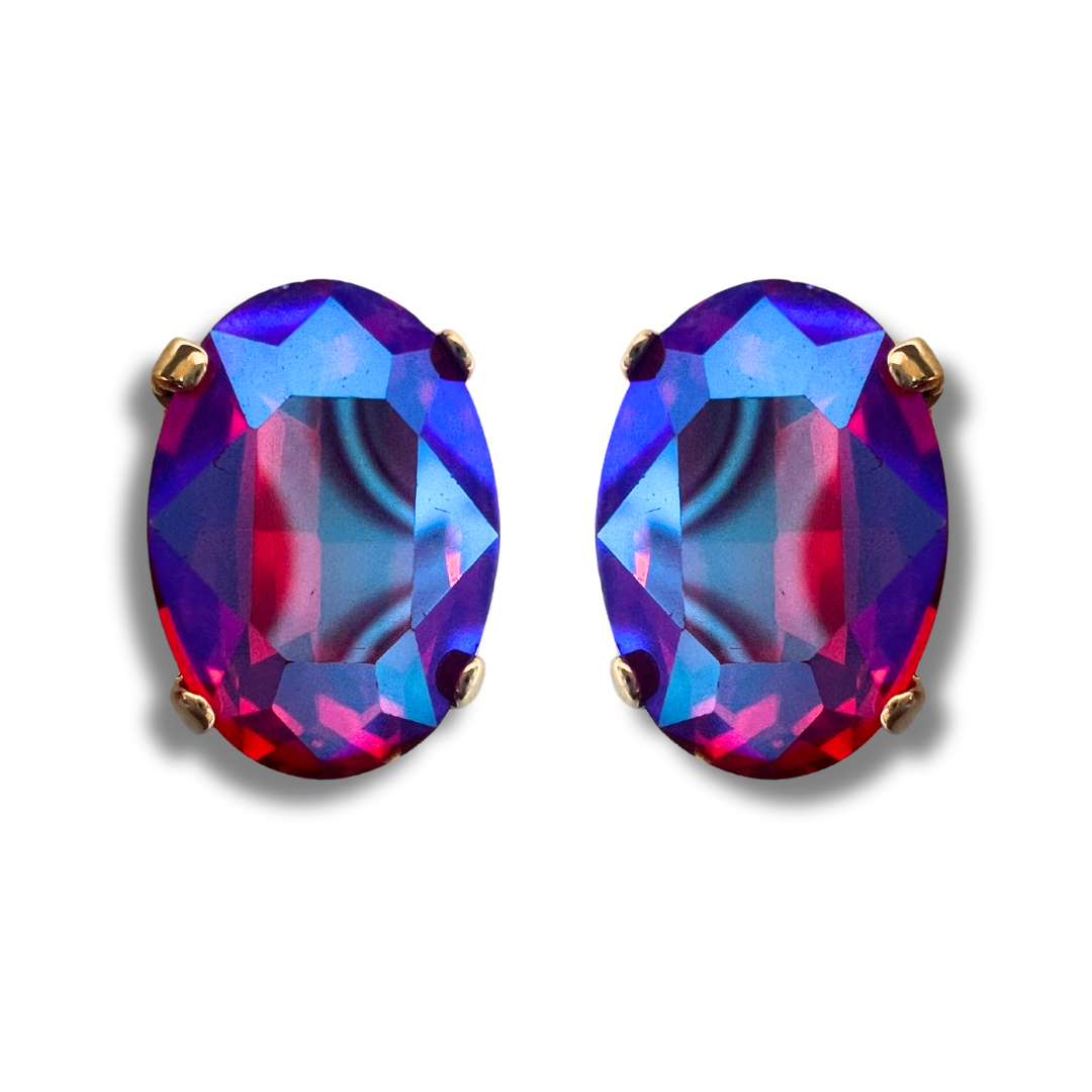 OVAL STUD EARRINGS | FIREWORK