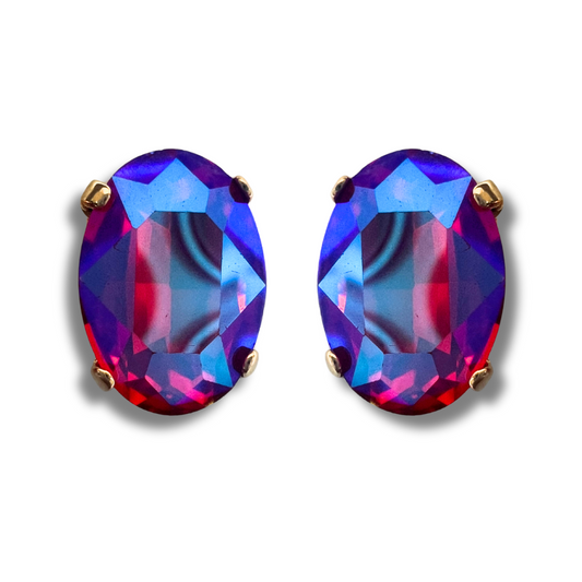 OVAL STUD EARRINGS | FIREWORK
