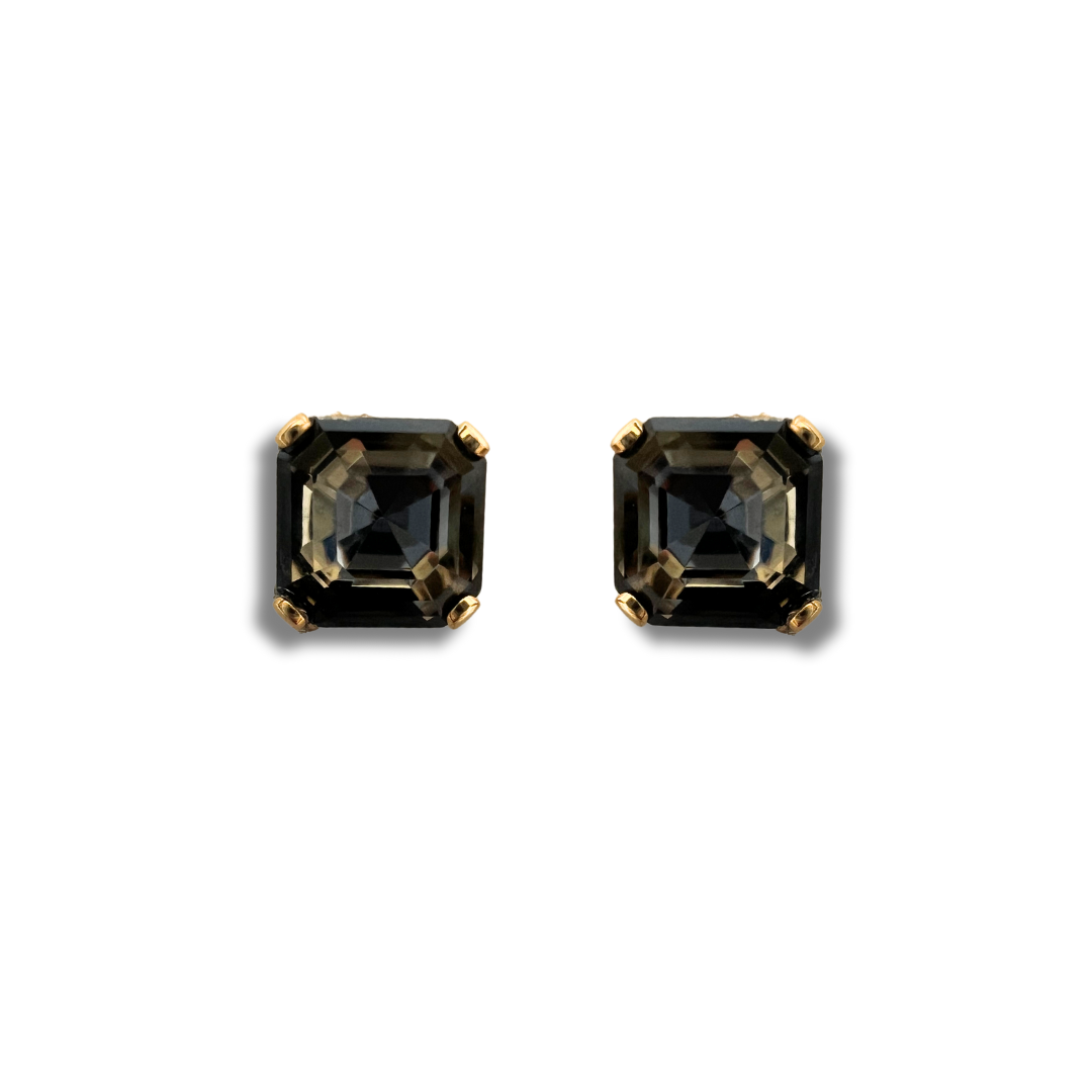 IMPERIAL STUD EARRINGS | BLACK DIAMOND