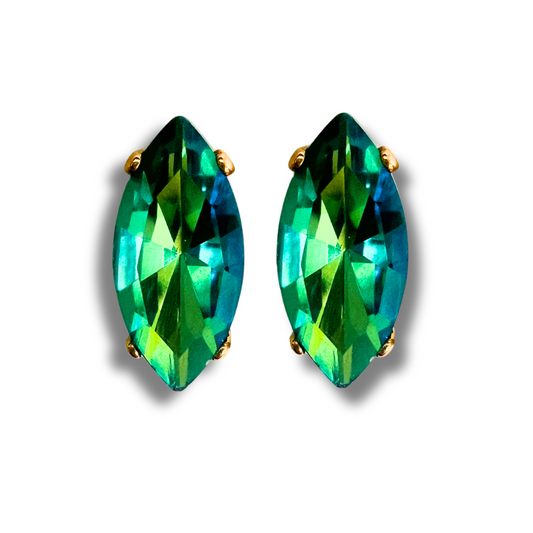 NAVETTE STUD EARRINGS | LAGOON