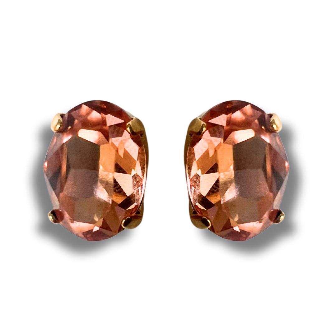 OVAL STUD EARRINGS | PEACHY