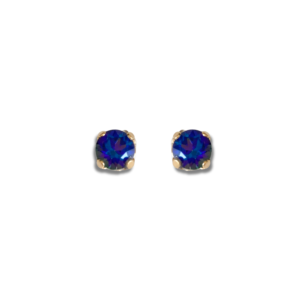 ROUND SMALL STUD EARRINGS | AZURE