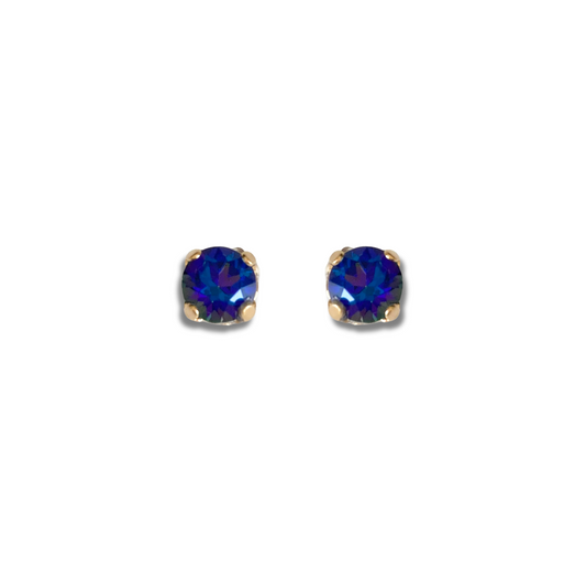 ROUND SMALL STUD EARRINGS | AZURE