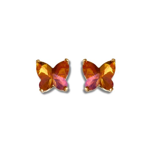 BUTTERFLY STATEMENT STUD EARRINGS | PINK GIN