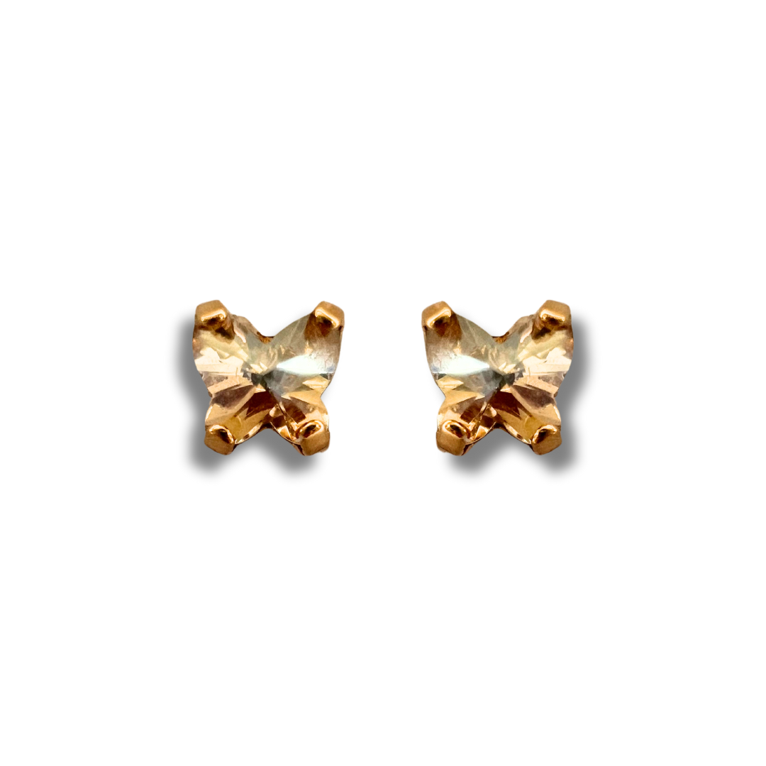 BUTTERFLY STUD EARRINGS | GOLDEN
