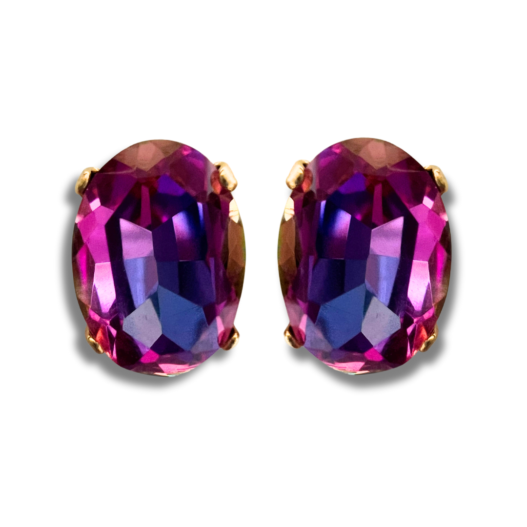 OVAL STUD EARRINGS | MAJESTIC