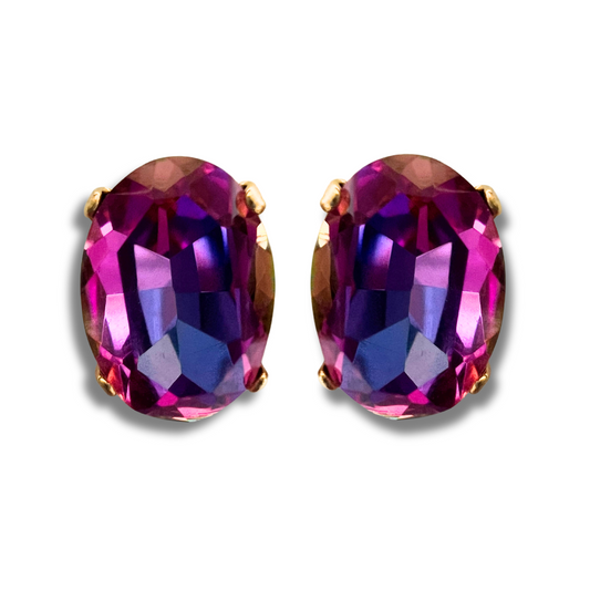 OVAL STUD EARRINGS | MAJESTIC