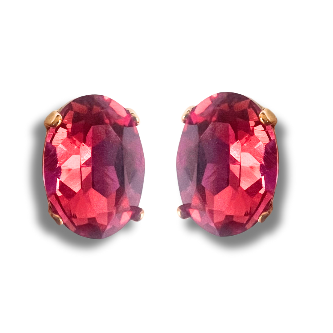 OVAL STUD EARRINGS | BERRY