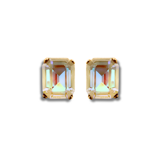 OCTAGON STUD EARRINGS | PEARL