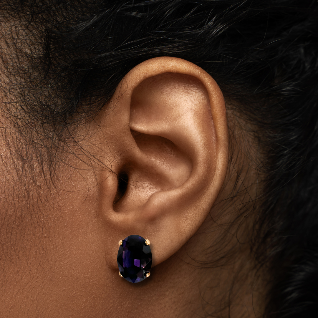 OVAL STUD EARRINGS | VELVET