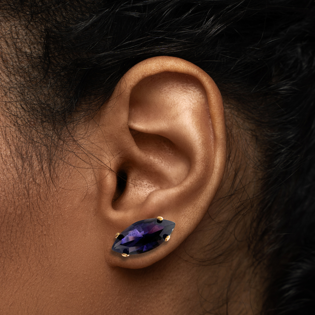 NAVETTE STUD EARRINGS | VELVET