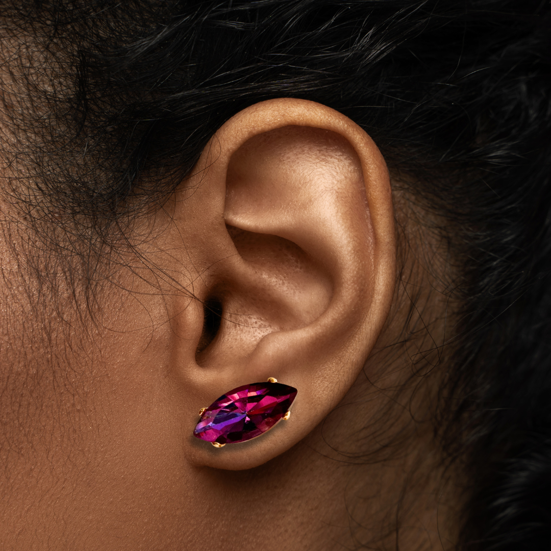 NAVETTE STUD EARRINGS | MALIBU