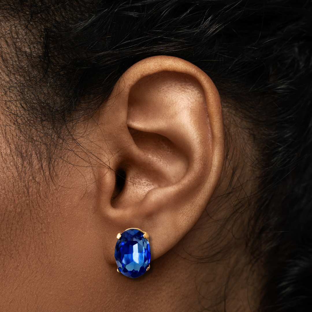 OVAL STUD EARRINGS | ELECTRIC