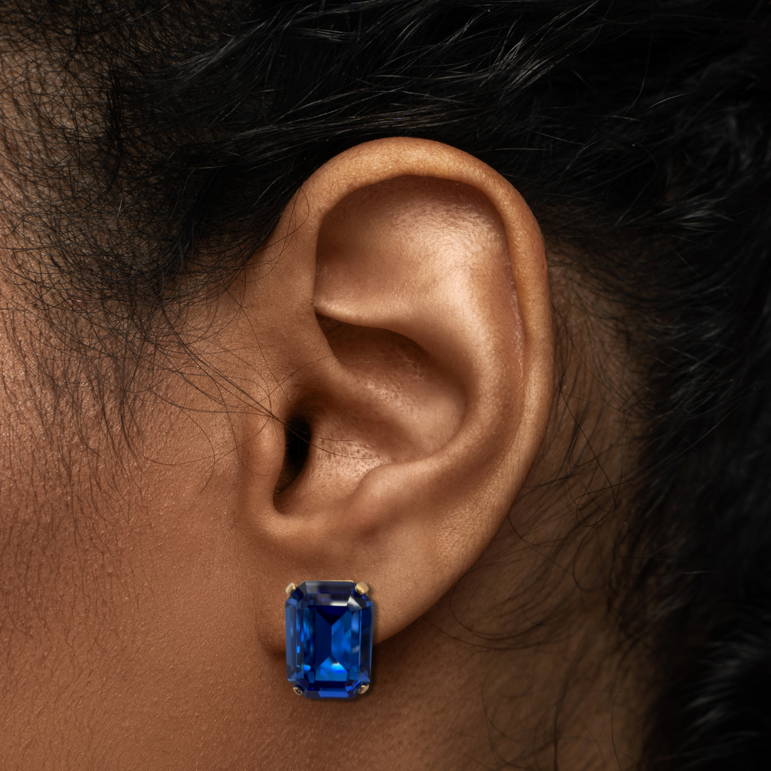 OCTAGON STUD EARRINGS | ELECTRIC