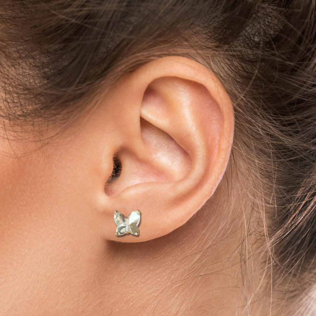 BUTTERFLY STATEMENT STUD EARRINGS | CRYSTAL