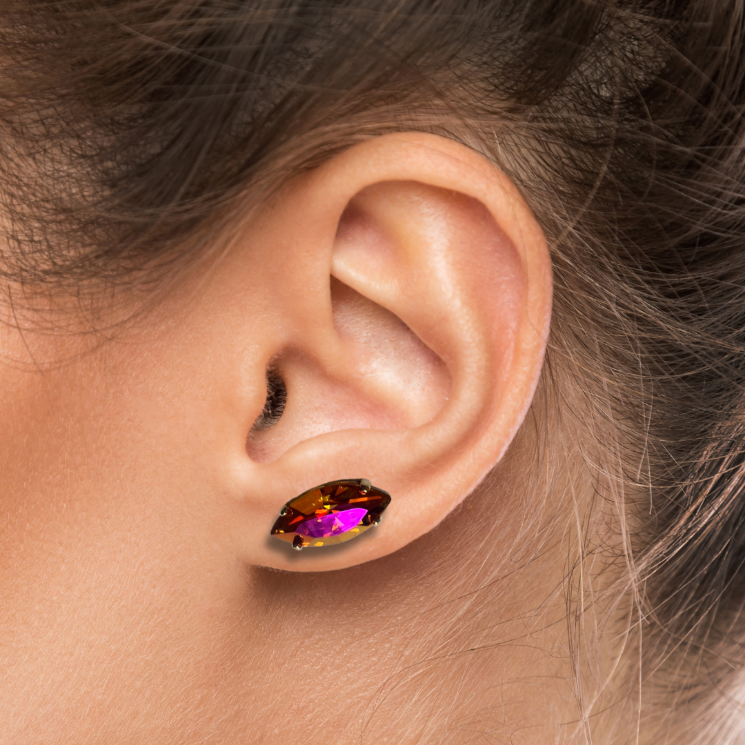 NAVETTE STUD EARRINGS | SUNRISE