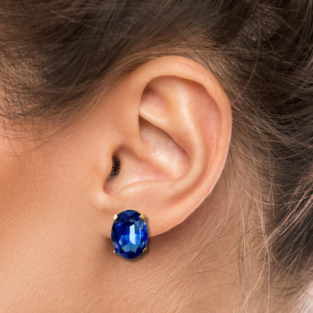 OVAL STUD EARRINGS | ELECTRIC